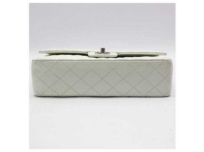 Chanel Borsa a tracolla classica White Caviar Silver Medium Bianco - vista 5