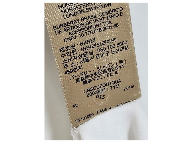 Burberry T-shirt Archive Ricamato Argento - vista 5