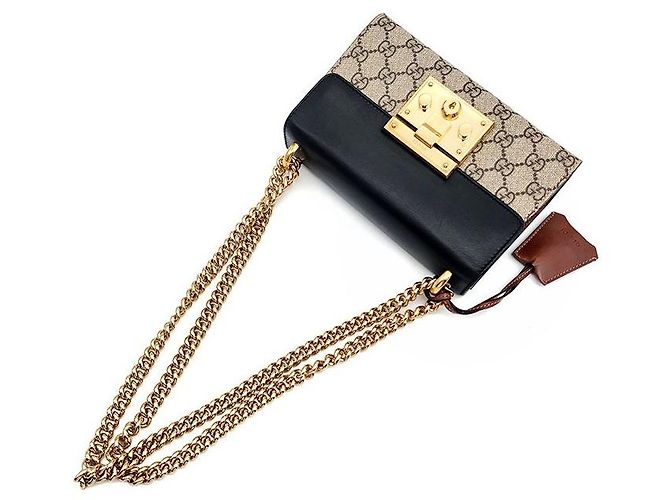 Gucci Borsa a Spalla Supreme Padlock Small Multicolore - vista 4