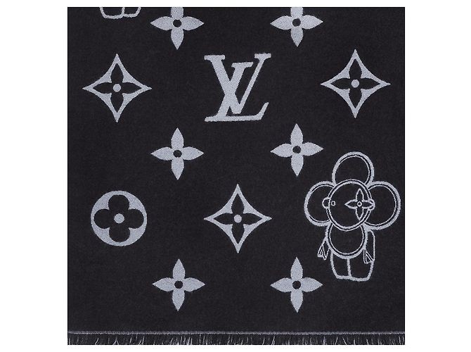 Louis Vuitton Monogram Vivienne Schal Schwarz - Ansicht 4