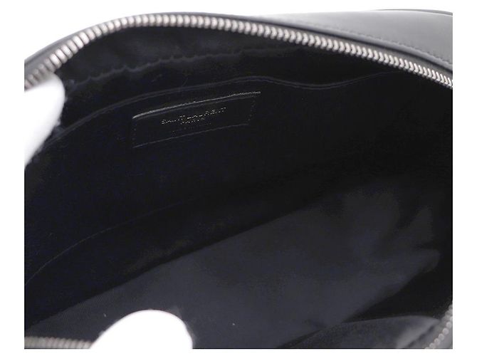 Saint Laurent Borsa Lou Camera e Crossbody Monogram Argento Trapuntato Nero - vista 7