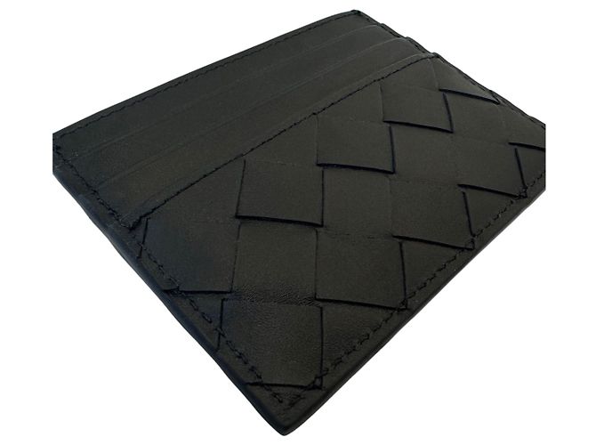 Bottega Veneta Intreccio Card Holder Black - view 12