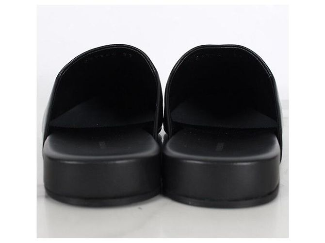 Balenciaga Leder-Mules mit Logo Schwarz - Ansicht 5