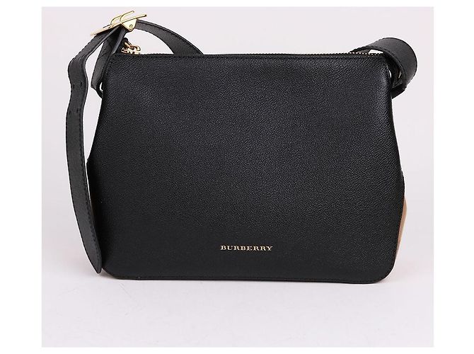 Burberry Kleiner Canvas-Schulterbeutel mit Karomuster Braun - Ansicht 2