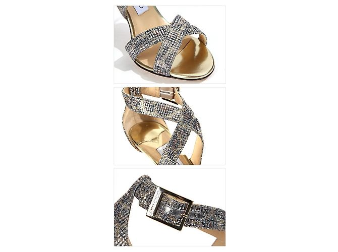Jimmy Choo Sandali glitter argento LOTTIE LGB Multicolore - vista 4