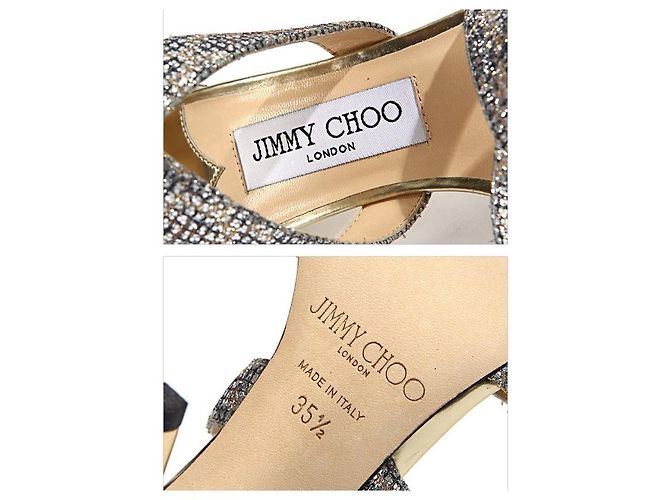 Jimmy Choo Sandali glitter argento LOTTIE LGB Multicolore - vista 5
