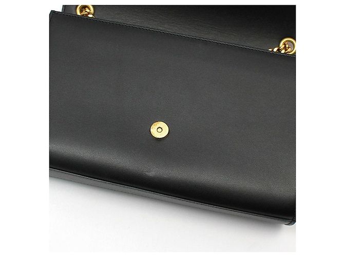 Saint Laurent Bolso de hombro Kate Medium Chain con borla y monograma dorado Negro - vista 10
