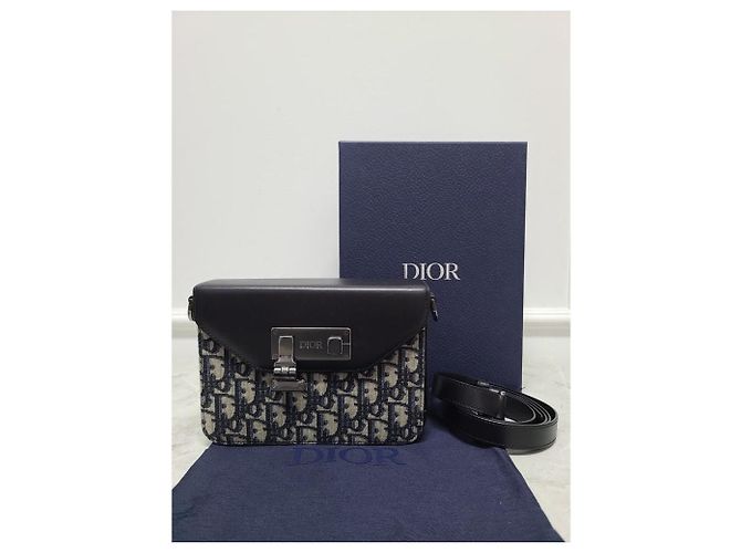 Dior Borsa a tracolla Messenger Oblique Jacquard Nero - vista 8