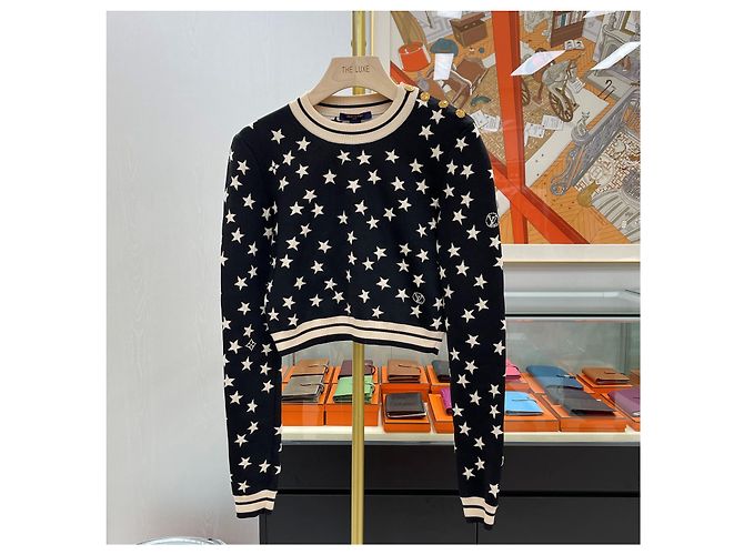 Louis Vuitton Crop Top aus Sternen-Jacquard Schwarz - Ansicht 2