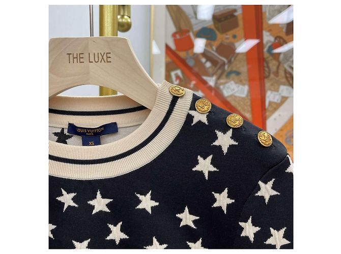 Louis Vuitton Crop Top aus Sternen-Jacquard Schwarz - Ansicht 3