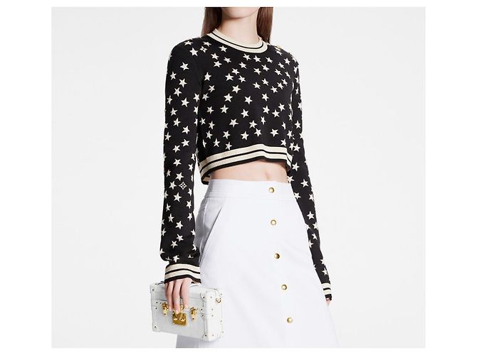 Louis Vuitton Crop Top aus Sternen-Jacquard Schwarz - Ansicht 9