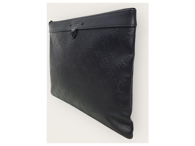 Louis Vuitton Pochette Black Pochette Monogram Shadow Clutch Bag Nero - vista 2