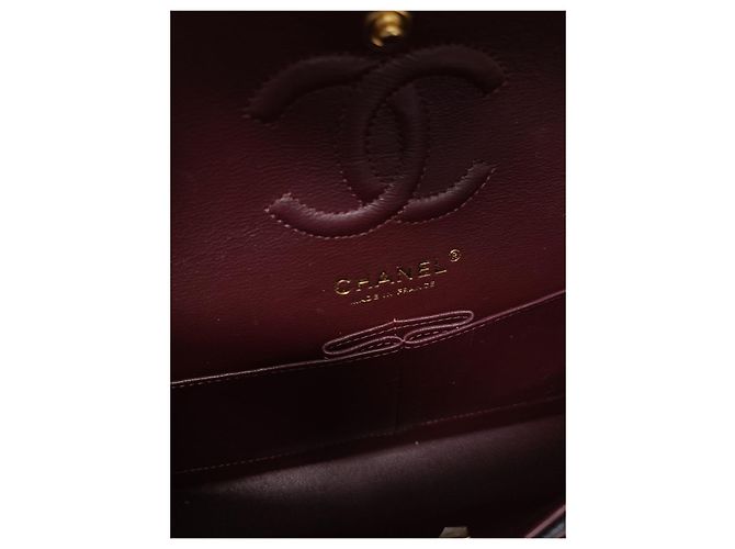 Chanel Borsa a Spalla Classic Flap in Caviar Gold Small Nero - vista 5