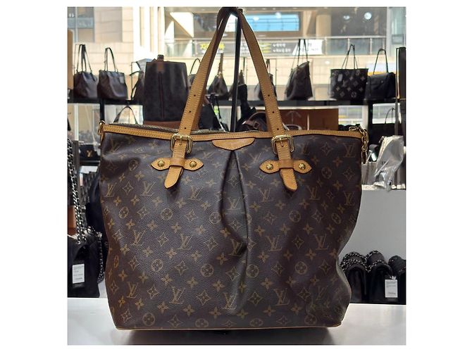 Louis Vuitton Tela Monogram Palermo GM Nero - vista 8