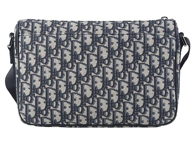 Dior Borsa Messenger a Tracolla in Jacquard Oblique Nero - vista 3