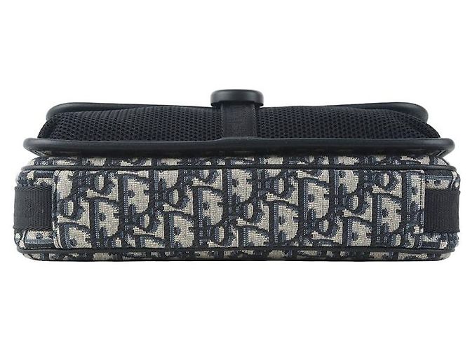 Dior Borsa Messenger a Tracolla in Jacquard Oblique Nero - vista 6