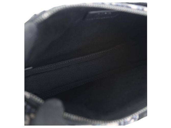 Dior Borsa Messenger a Tracolla in Jacquard Oblique Nero - vista 7