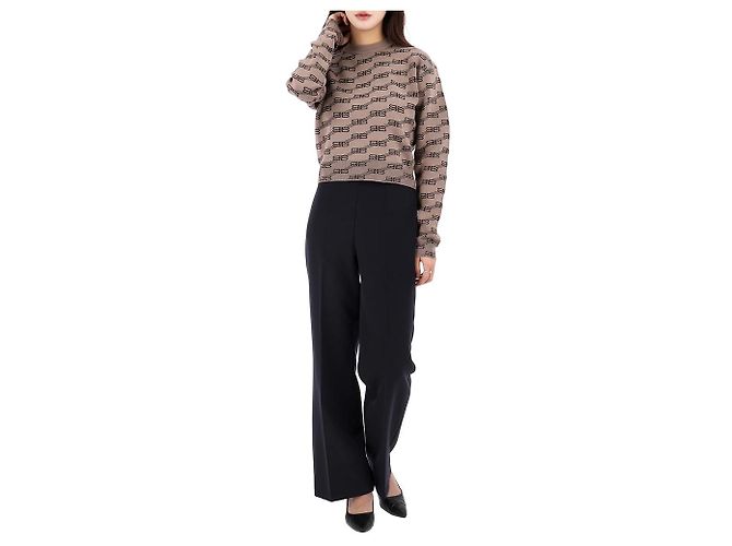 Balenciaga Pull en maille Lucky Chance BB Monogram Taille Rouge - vue 11