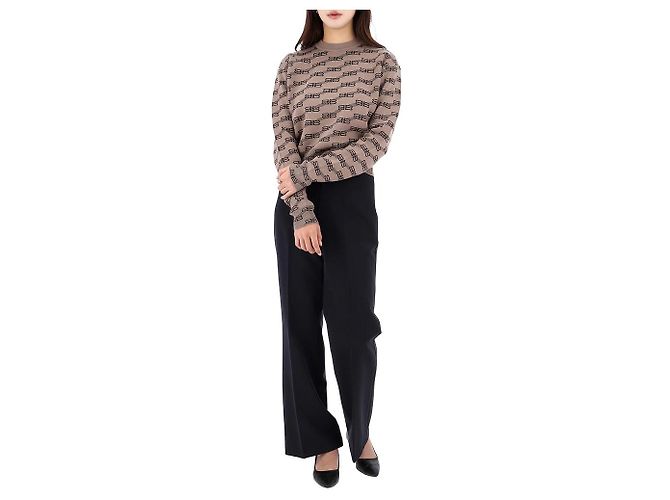 Balenciaga Pull en maille Lucky Chance BB Monogram Taille Rouge - vue 13