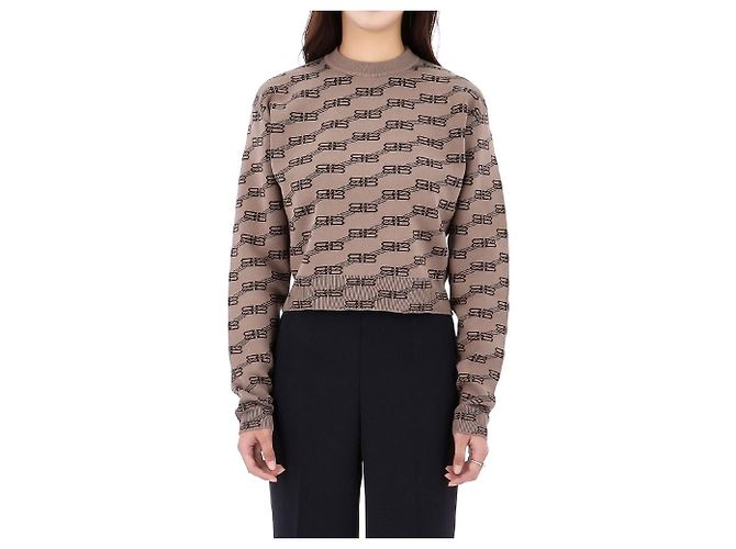 Balenciaga Pull en maille Lucky Chance BB Monogram Taille Rouge - vue 2