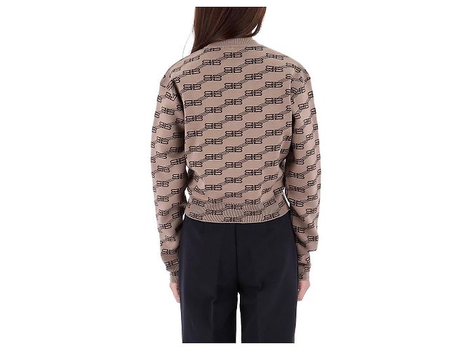 Balenciaga Pull en maille Lucky Chance BB Monogram Taille Rouge - vue 4