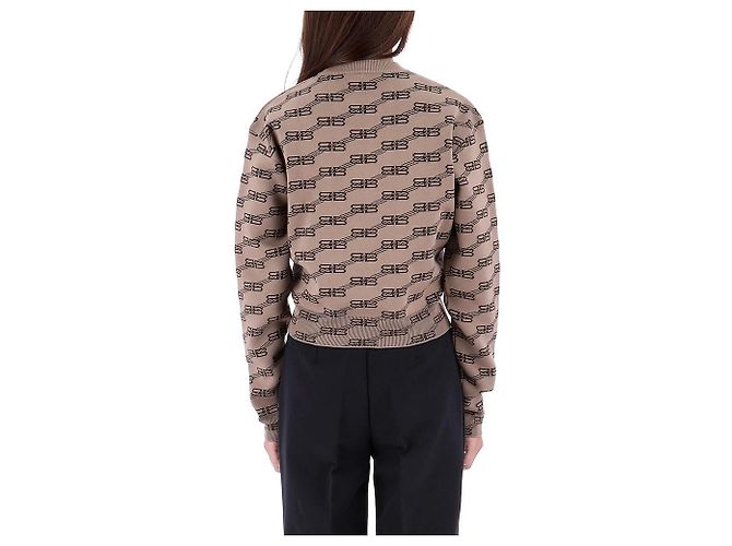Balenciaga Pull en maille Lucky Chance BB Monogram Taille Rouge - vue 7