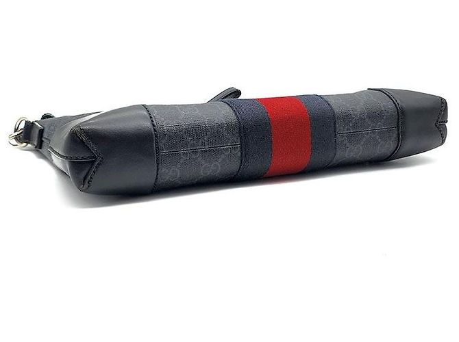 Gucci Clutch con tracolla GG Supreme Nero - vista 6