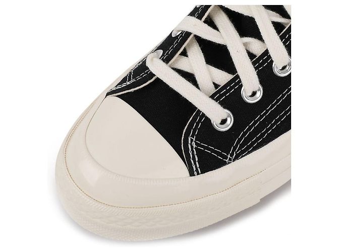 Comme Des Garcons Sneakers alte Single Heart Chuck Nero - vista 9