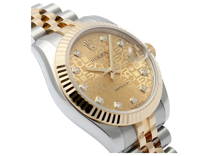 Rolex Datejust Medium Original Diamond Computer Dial Ladies' Combi Watch Warranty Golden - Ansicht 12