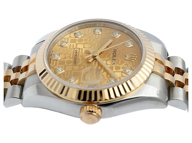 Rolex Datejust Medium Original Diamond Computer Dial Ladies' Combi Watch Warranty Golden - Ansicht 13