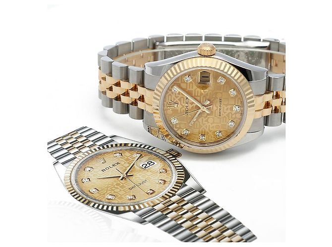 Rolex Datejust Medium Original Diamond Computer Dial Ladies' Combi Watch Warranty Golden - Ansicht 23