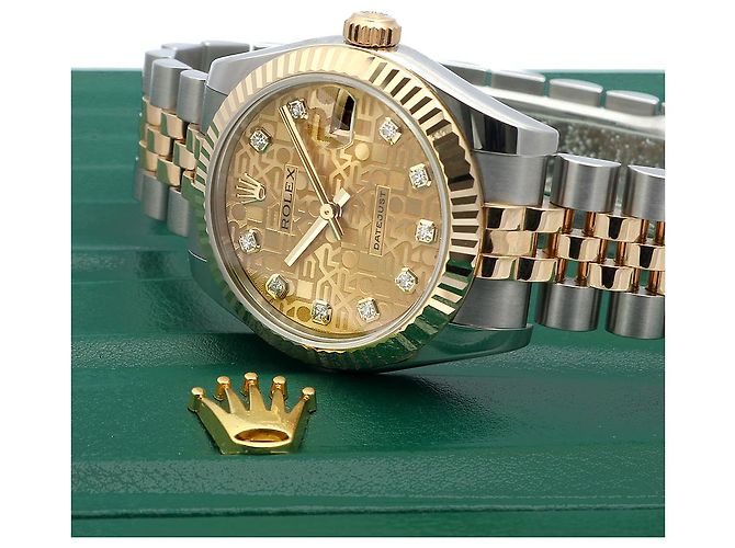 Rolex Datejust Medium Original Diamond Computer Dial Ladies' Combi Watch Warranty Golden - Ansicht 24