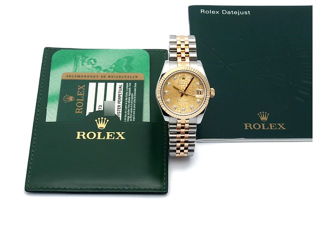 Rolex Datejust Medium Original Diamond Computer Dial Ladies' Combi Watch Warranty Golden - Ansicht 3