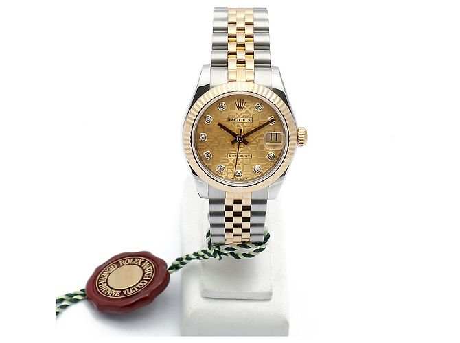 Rolex Datejust Medium Original Diamond Computer Dial Ladies' Combi Watch Warranty Golden - Ansicht 4