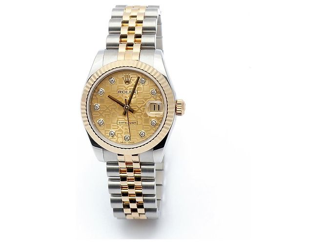 Rolex Datejust Medium Original Diamond Computer Dial Ladies' Combi Watch Warranty Golden - Ansicht 9