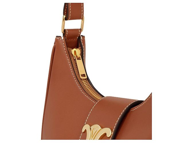 Céline Borsa Aby Trionf Medium in pelle di vitello liscia Tan Marrone - vista 5