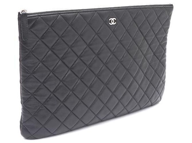 Chanel Clutch Grande Classica in Pelle Nera Nero - vista 2