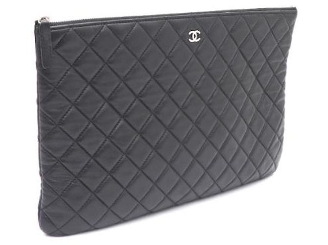 Chanel Clutch Grande Classica in Pelle Nera Nero - vista 9