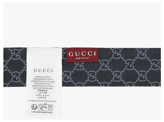 Gucci Schmaler Seidenschal mit GG-Print Schwarz - Ansicht 7