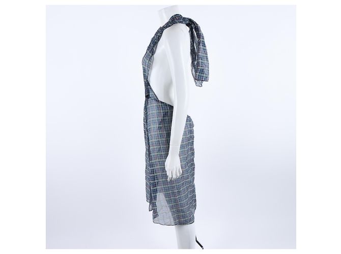 Vestido Chanel de cuello halter transparente Multicolor - vista 2