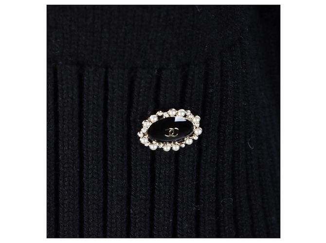 Chanel Tejido de manga larga Negro - vista 4