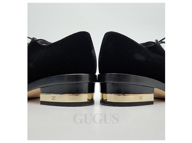Mocassini in velluto Chanel Nero - vista 3