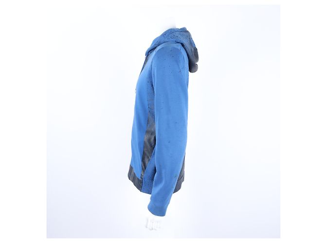 Giacca con cappuccio e zip Balenciaga Blu - vista 2