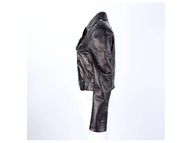 Miu Miu Lederjacke Schwarz - Ansicht 2