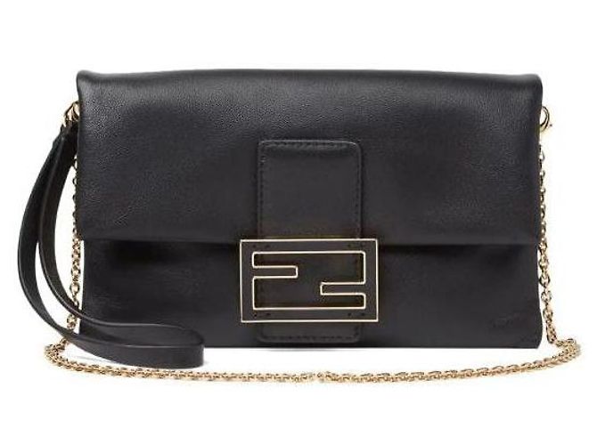 Fendi Pochette in pelle nappa Nero - vista 4