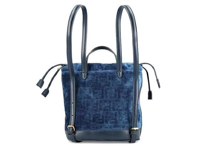 Fendi Denim-Rucksack Blau - Ansicht 6