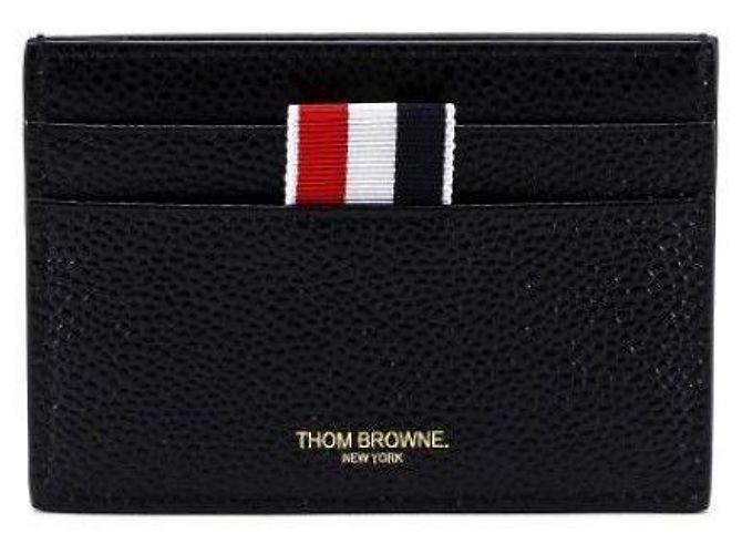 Thom Browne Tarjetero sencillo de piel granulada - vista 4