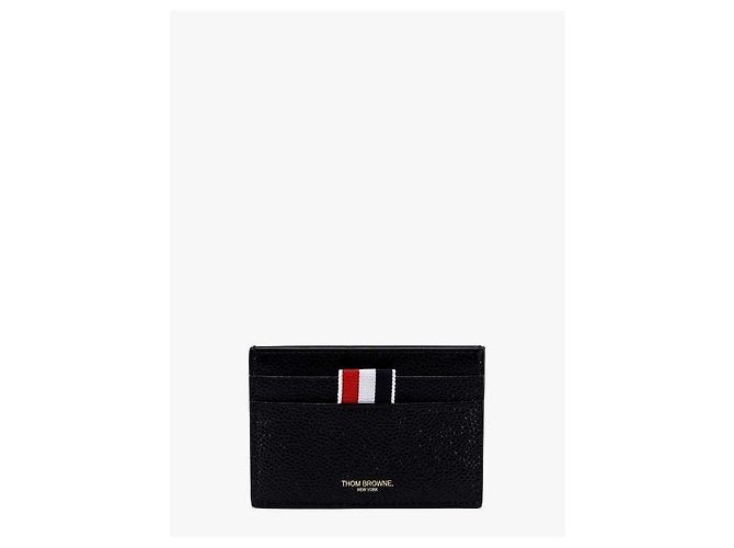 Thom Browne Tarjetero sencillo de piel granulada - vista 8