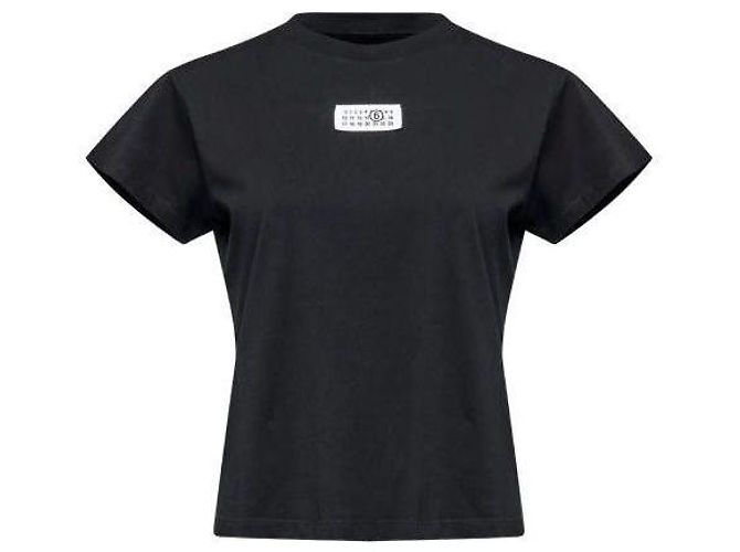 Maison Martin Margiela Numeric Baumwoll-T-Shirt Schwarz - Ansicht 4