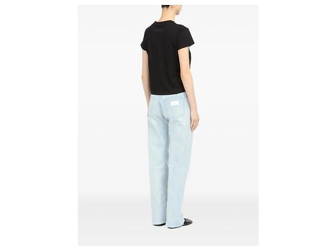 Maison Martin Margiela Numeric Baumwoll-T-Shirt Schwarz - Ansicht 7